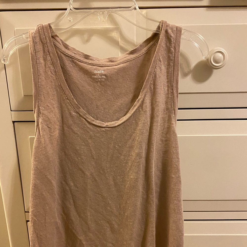 J Crew Shimmery Gold Tank
